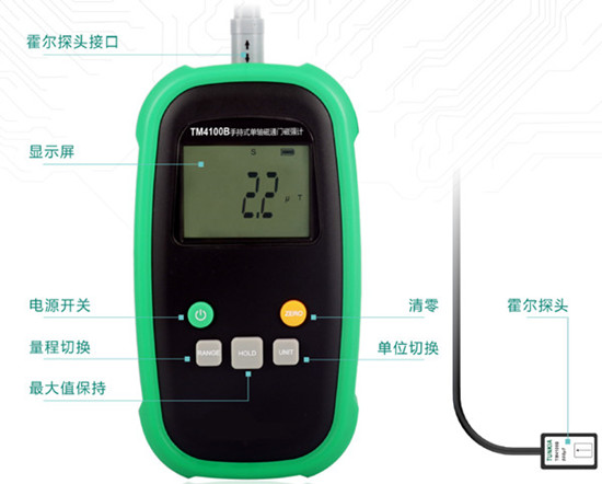 TM4100B高斯计图解_副本